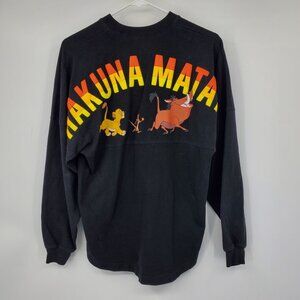 Disney The Lion King Hakuna Matata Black Crewneck Spirit Jersey Shirt XS